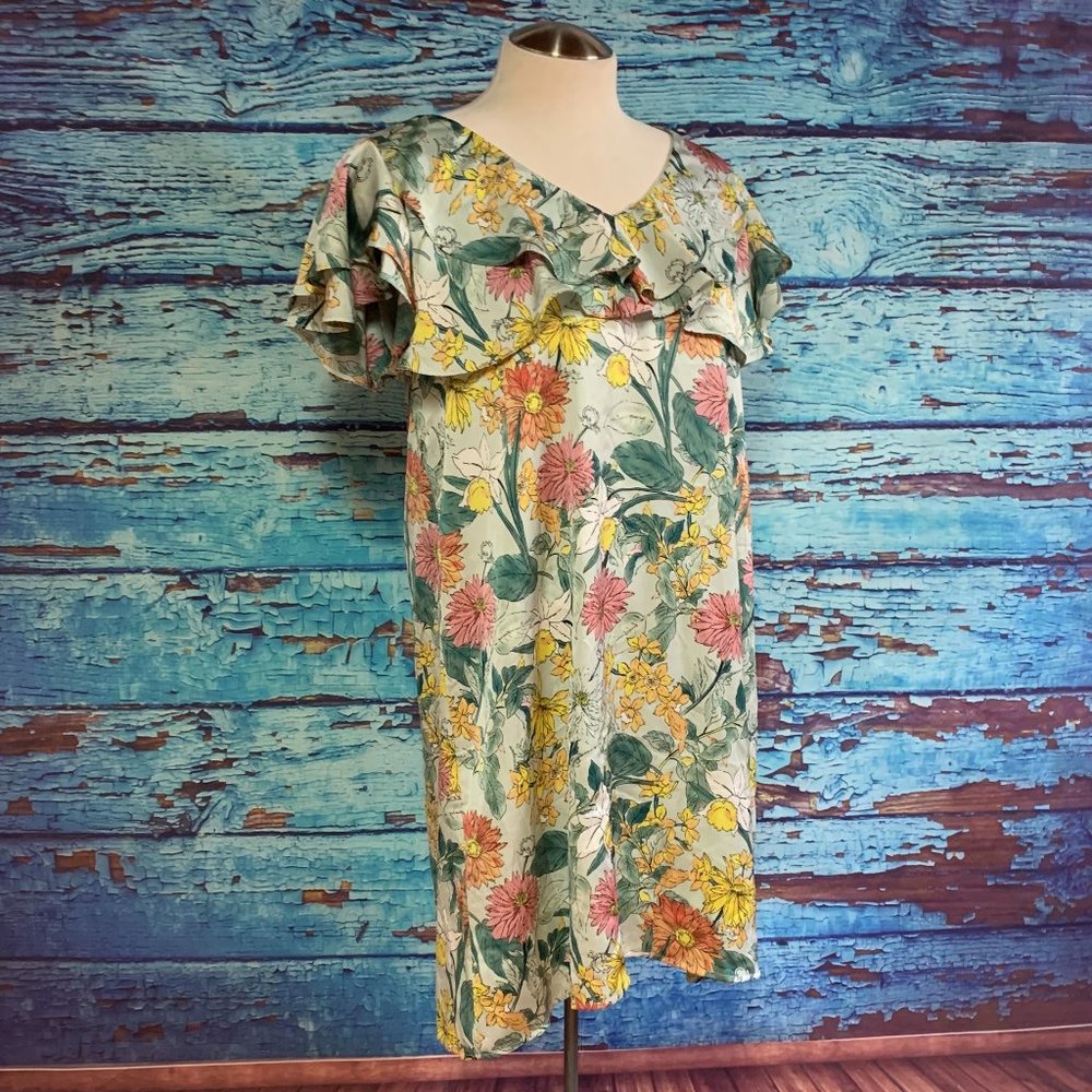 Molly Bracken Gabrielle Floral Flutter Sleeve Dress